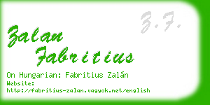 zalan fabritius business card